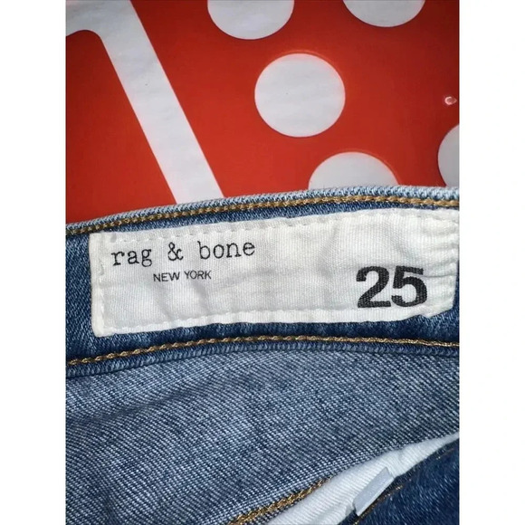 Rag & Bone High Rise Ankle Skinny Frayed Hem Womens Sz 25 Distressed‎ Normcore - Picture 10 of 13